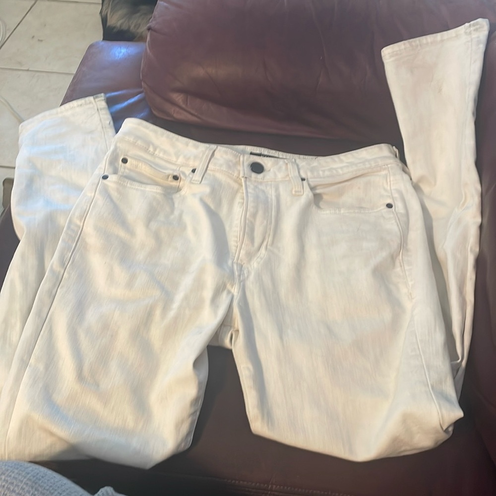 Express men’s skinny white jeans